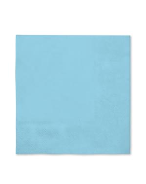 16 servilletas color azul claro (33x33cm) - Colores lisos
