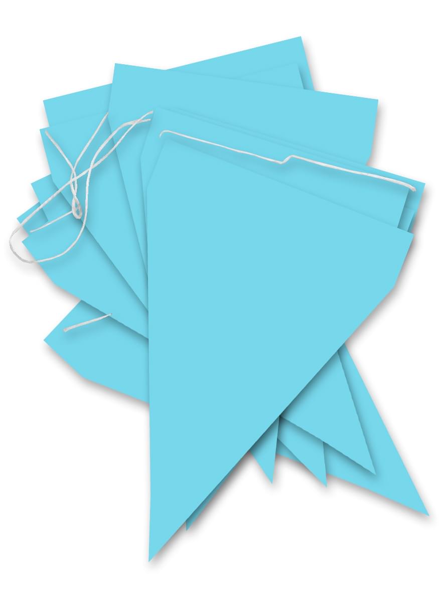 1 Banner med lyseblå flagg - Standard farger