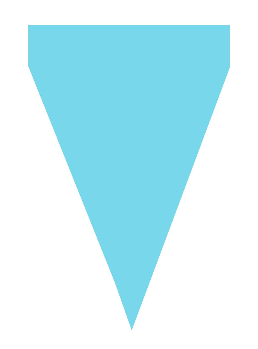 1 Banner med lyseblå flagg - Standard farger
