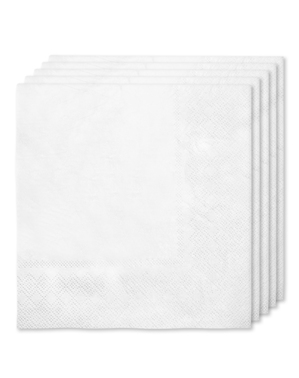 16 bielych obrúskov (33x33cm) - Jednofarebné