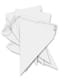 1 Banner with White Flags - Plain Colours