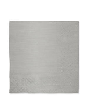 16 servetter silverfärgade (33x33cm) - Slätstrukna färger