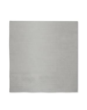 16 tovaglioli color argento (33 x 33 cm) - Tinte unite