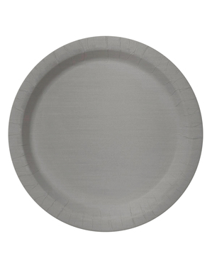 8 сребърни чинии (23 см) - обикновени цветове