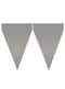 1 Banner with Silver Flags - Plain Colours