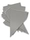 1 Banner with Silver Flags - Plain Colours