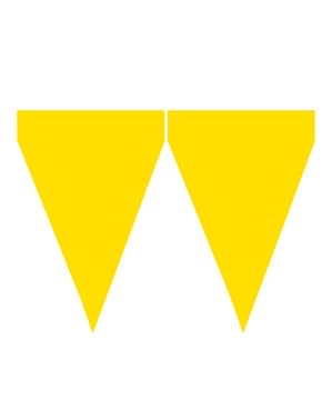 1 guirnalda de banderines color amarillo - Colores lisos