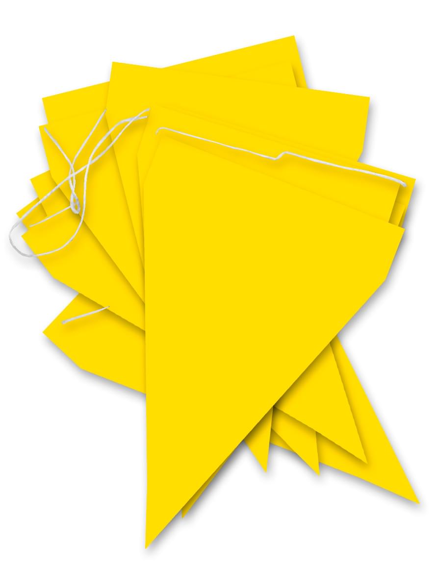 1 banner med gule flag - Plain Colours