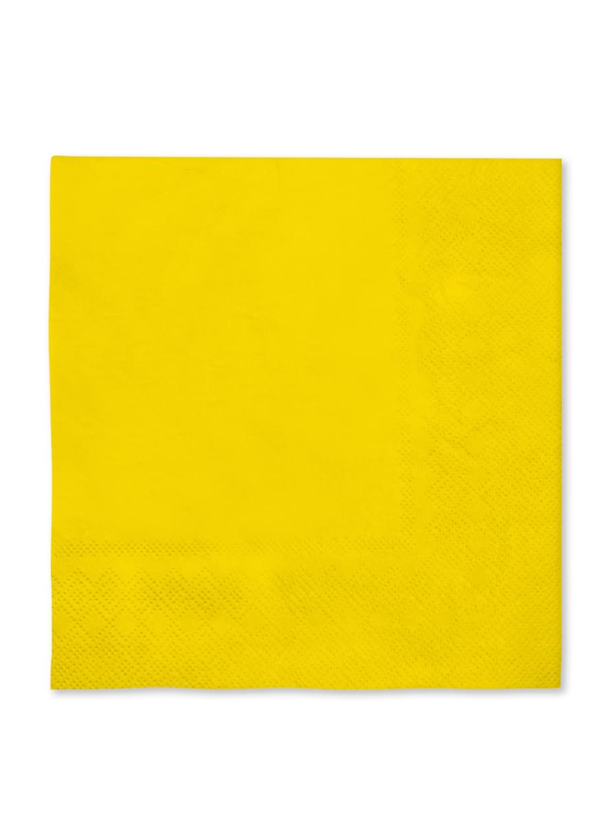16 tovaglioli gialli (33 x 33 cm) - Tinte unite