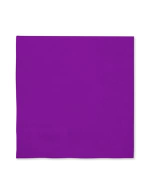 16 servilletas color morado (33x33cm) - Colores lisos