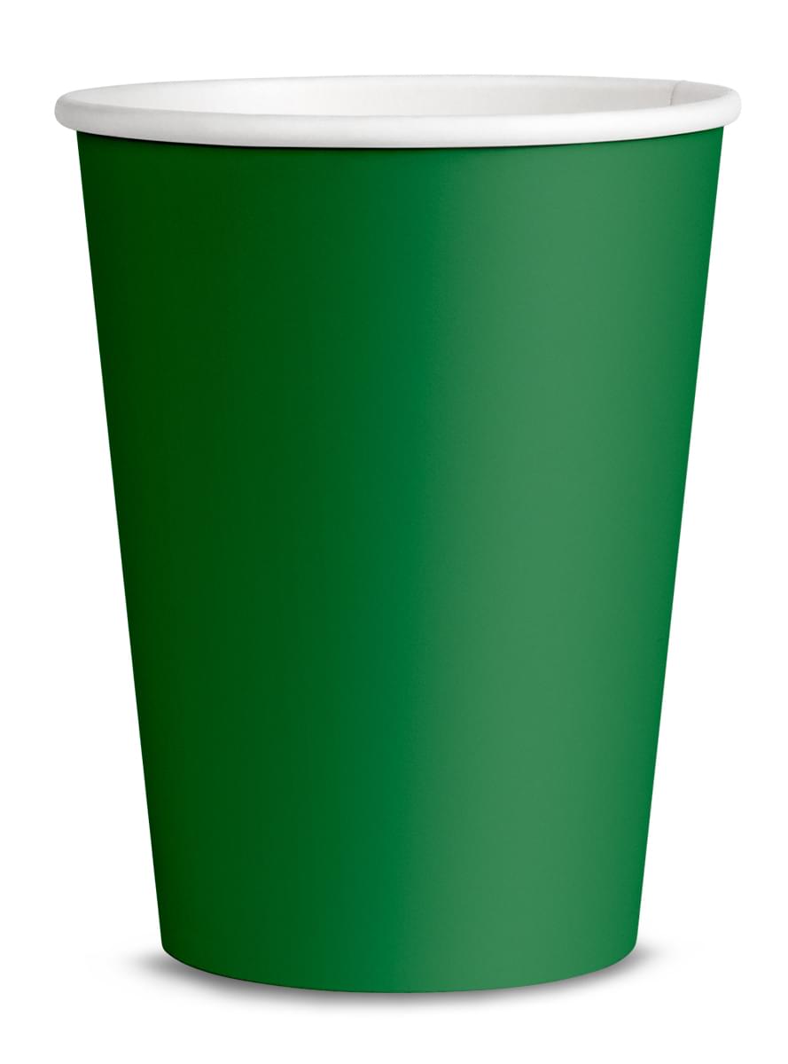 8 vasos color verde - Colores lisos