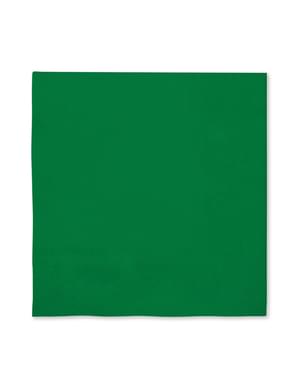 16 servilletas color verde (33x33cm) - Colores lisos