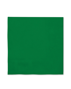 16 zelených ubrousků (33 x 33 cm) - Plain Colours