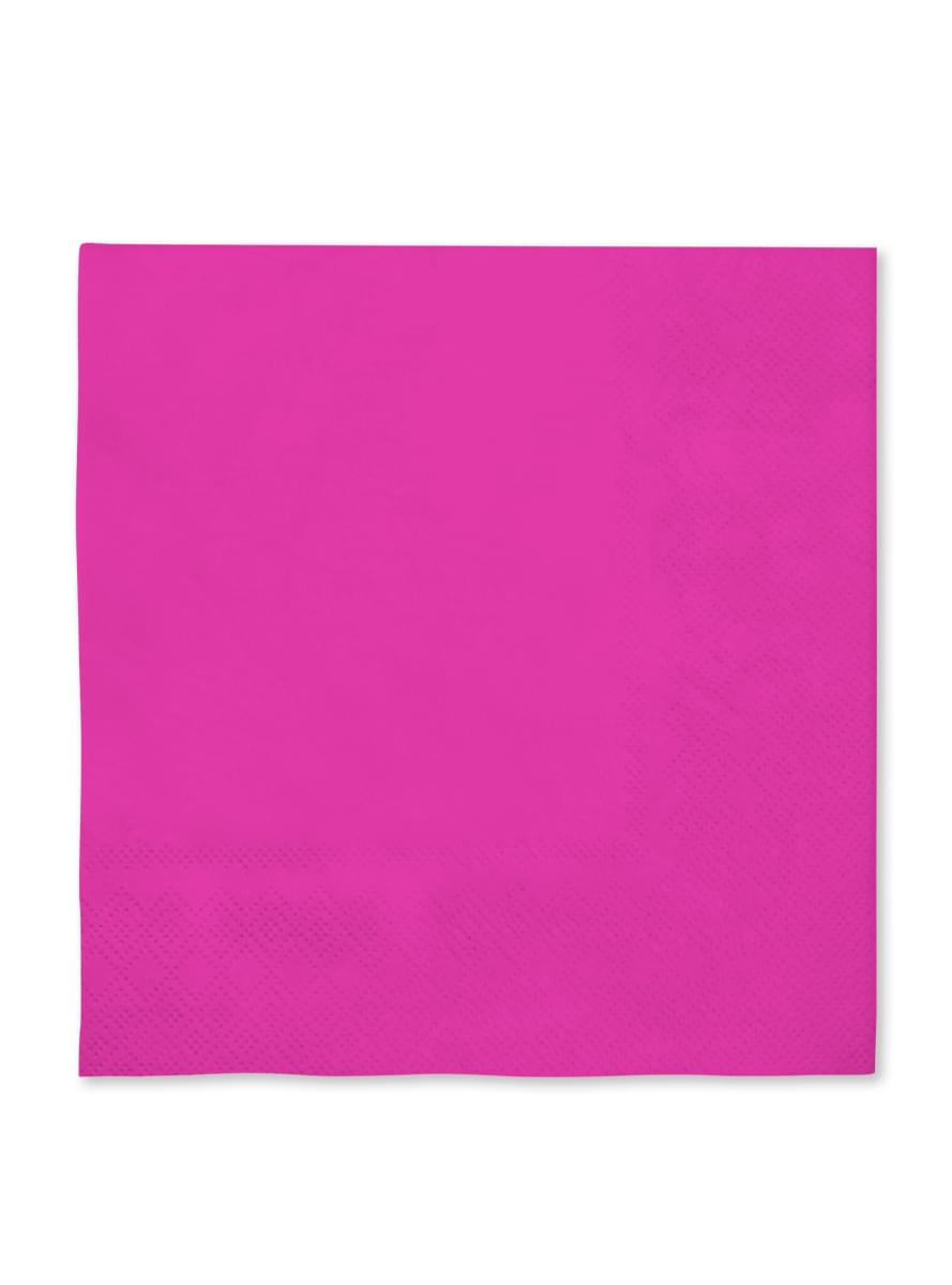 16 tovaglioli fucsia (33 x 33 cm) - Tinte unite