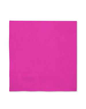 16 Servietten pink - Unifarben (33x33 cm)