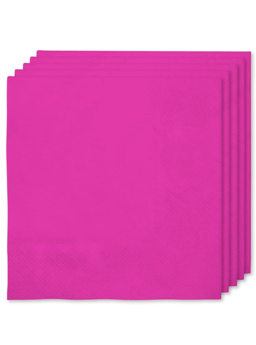 16 fuksīna krāsas salvetes (33x33cm) - Vienkrāsains