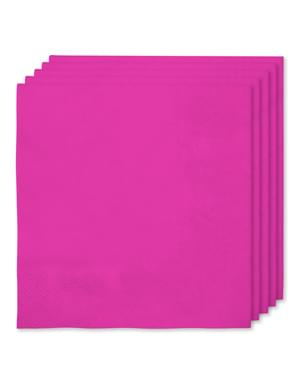 16 Fuchsia Napkins (33x33cm) - Plain Colours