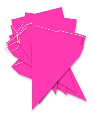 1 Banner with Fuchsia Flags - Plain Colours