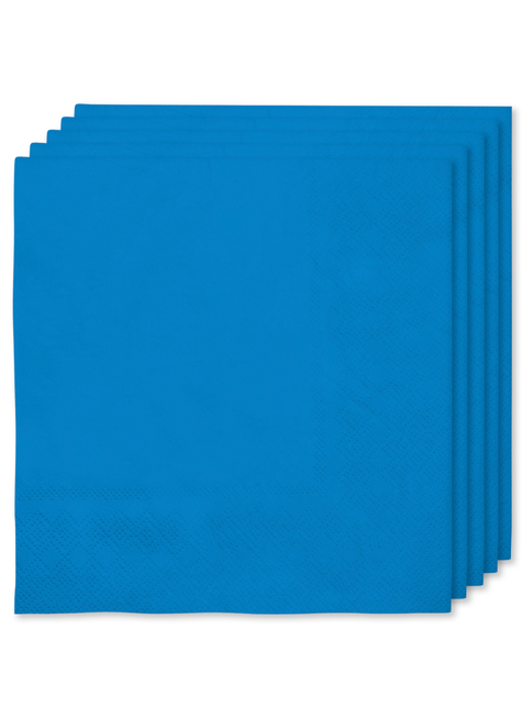 16 Servietten marineblau - Unifarben (33x33 cm)