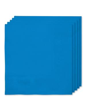 16 marineblå servietter (33x33cm) - Plain Colours