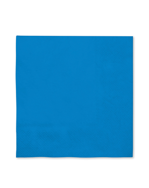 16 marineblå servietter (33x33cm) - Plain Colours