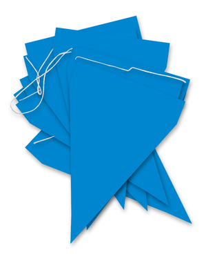 Guirlande à fanions bleu marine - Gamme couleur unie