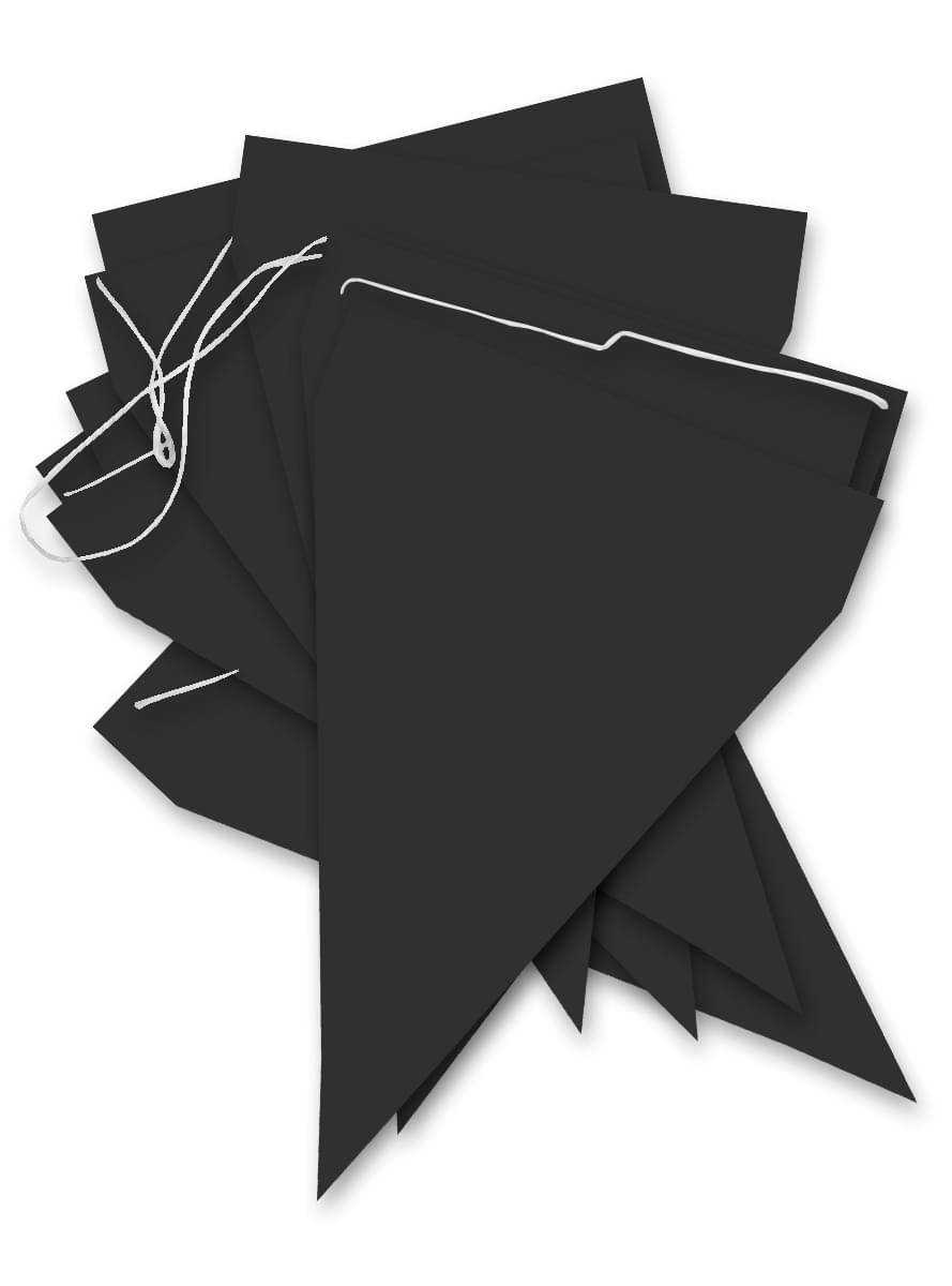 1 grinalda de bandeirolas cor preto - Cores lisas