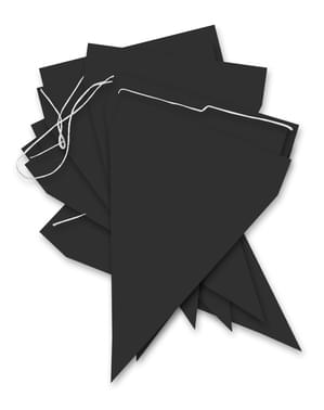 1 Banner with Black Flags - Plain Colours