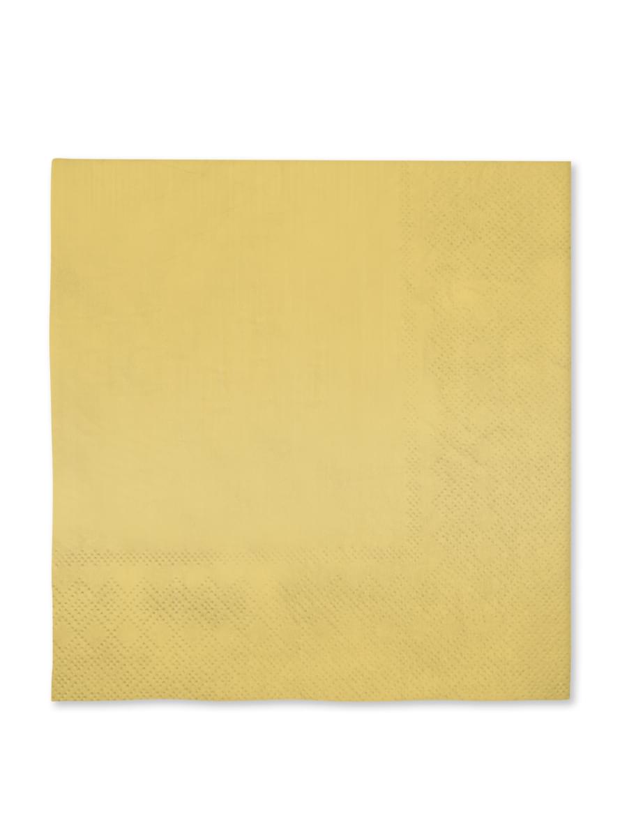 16 zlatých ubrousků (33 x 33 cm) - Plain Colours