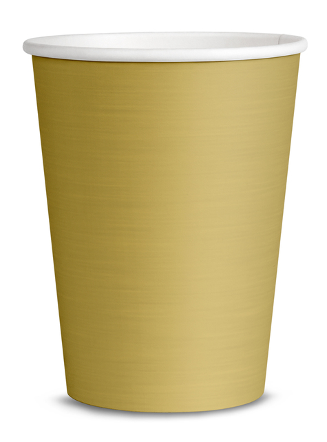 8 vasos color dorado - Colores lisos