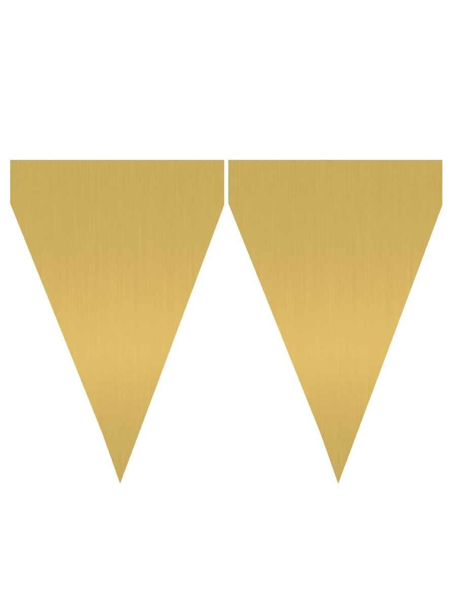 1 Banner with Gold Flags - Plain Colours