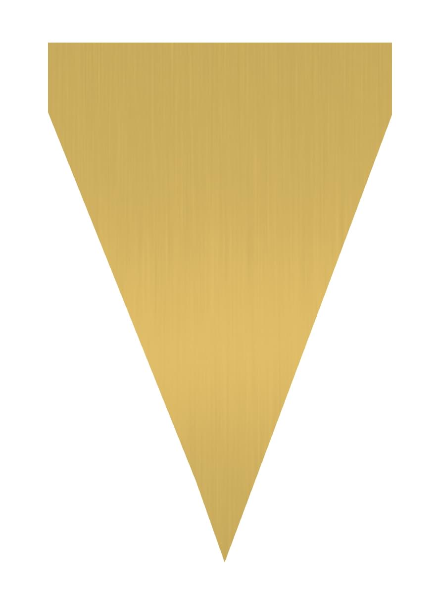 1 ghirlandă de fanioane de culoare aurie - Culori simple