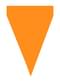 1 Fähnchengirlande orange - Unifarben