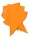 1 Fähnchengirlande orange - Unifarben