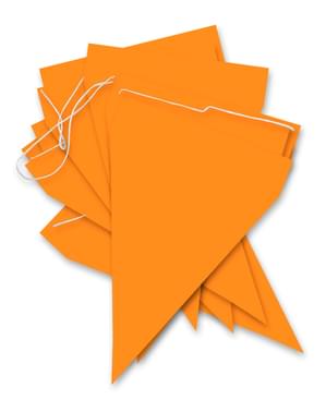1 Banner with Orange Flags - Plain Colours