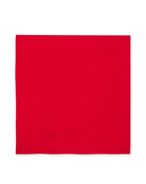 16 servilletas color rojo (33x33cm) - Colores lisos