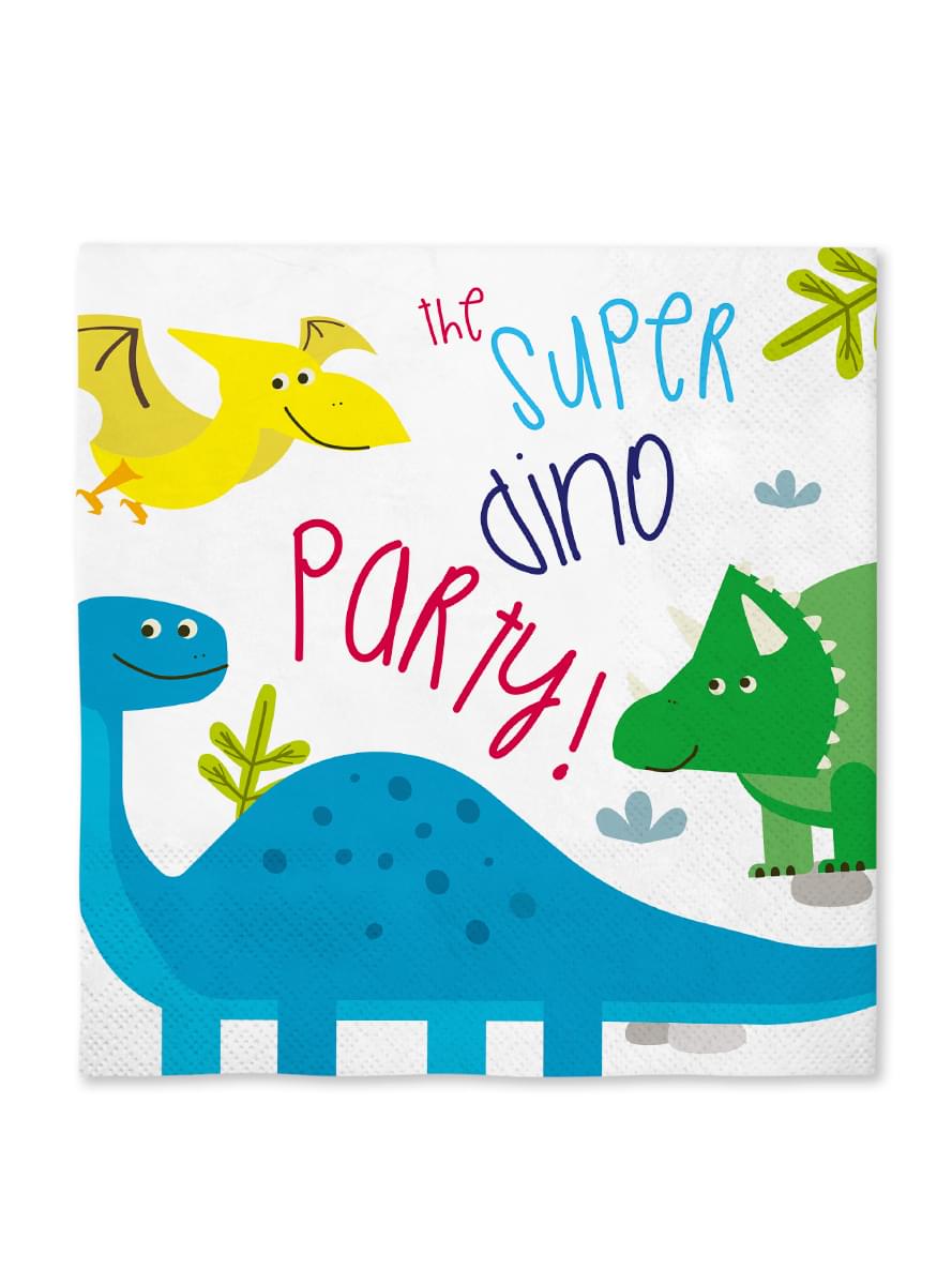 16 Dinosaur Napkins (33x33cm) - Dinosaurs Party