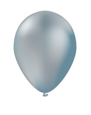 10 ballons argentés - Gamme couleur unie