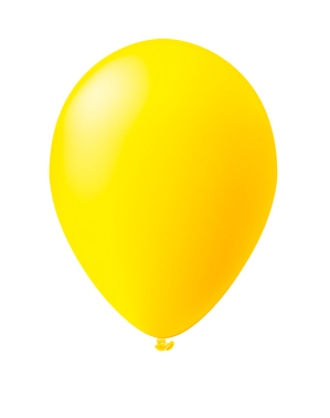 10 ballons jaunes - Gamme couleur unie