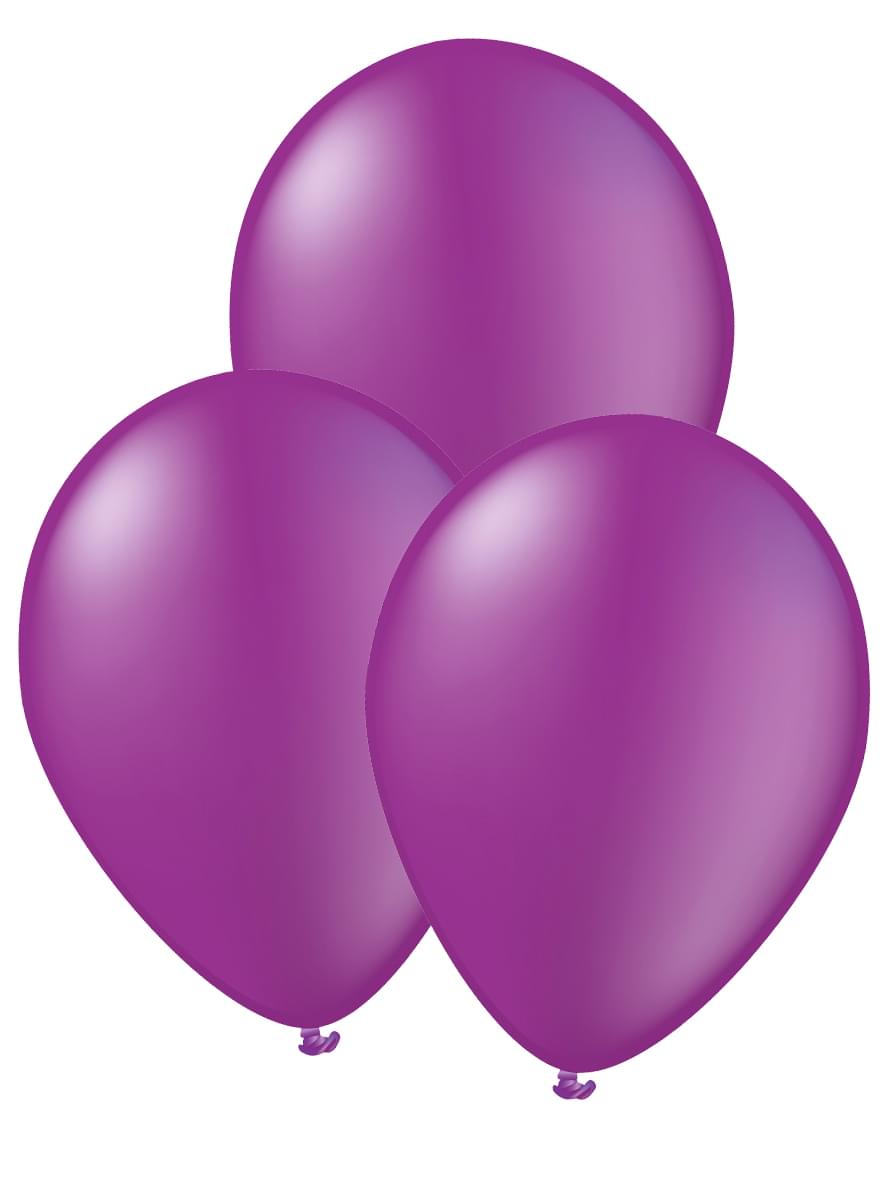 10 vijoličnih balonov - enobarvni 