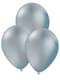 10 Silver Balloons - Plain Colours