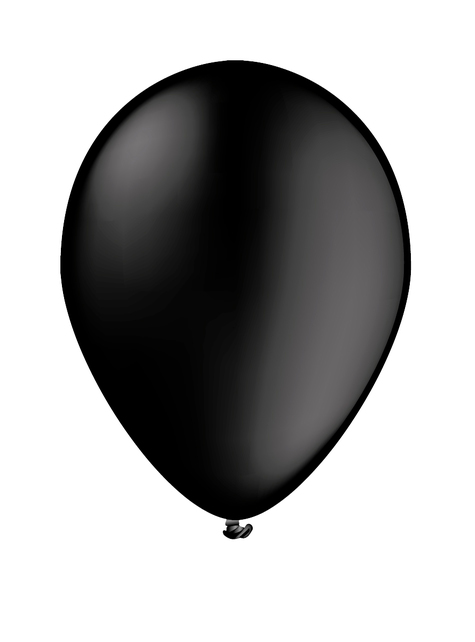 10 globos color negro - Colores lisos