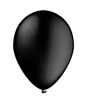 10 ballons noirs - Gamme couleur unie