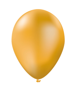 10 Gold Balloons - Plain Colours