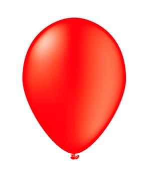 10 ballons rouges - Gamme couleur unie
