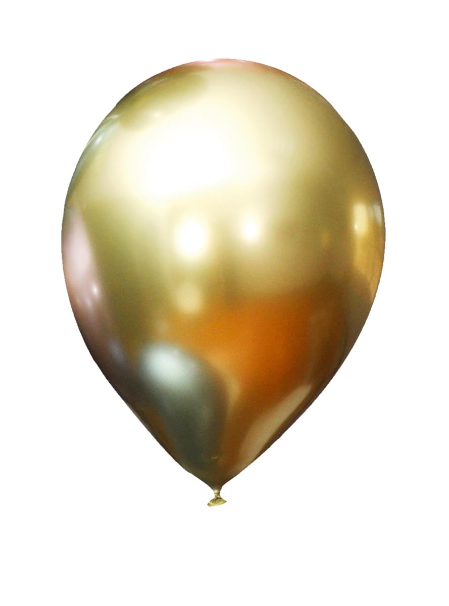 10 globos dorados metalizados - Colores Lisos