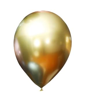10 ballons dorés métallisés - Gamme couleur unie