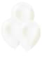 10 Pearl White Metallic Balloons - Plain Colours