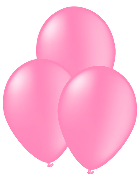 10 Luftballons rosa - Unifarben
