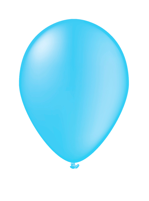 10 globos color azul claro - Colores lisos